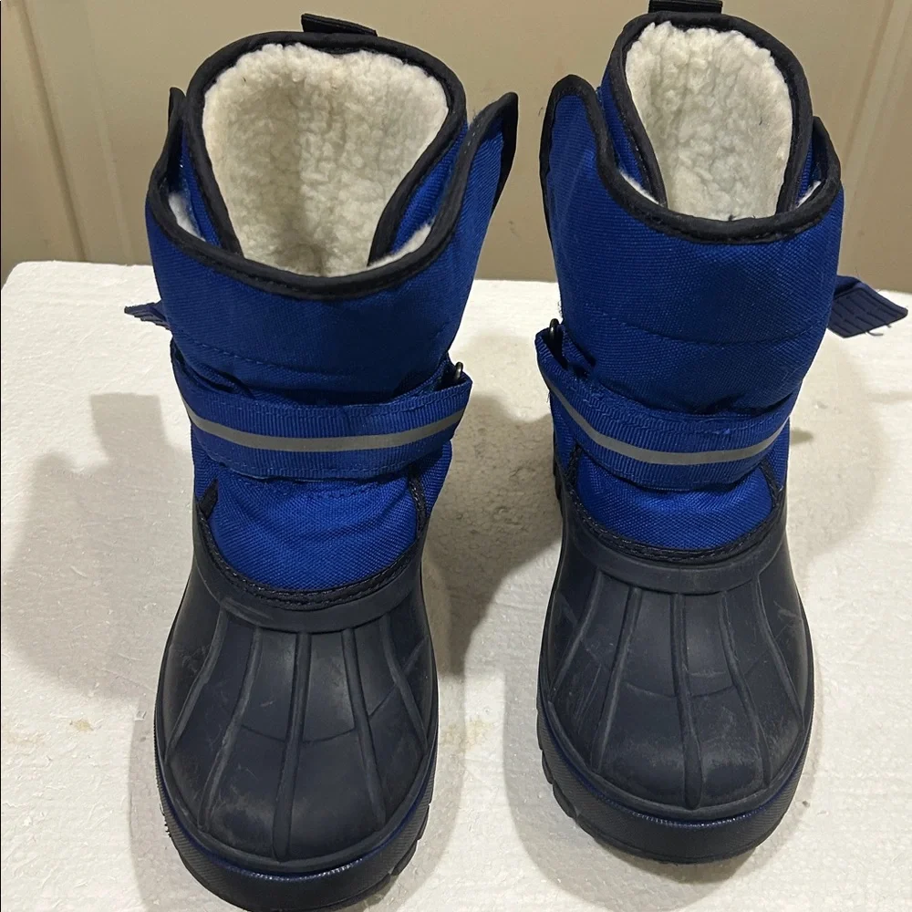Lily & Dan Snow Winter Rain Boots faux fur lined leather outsole kids size 13/1